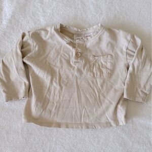 zara kids long sleeve henley • 12-18mos